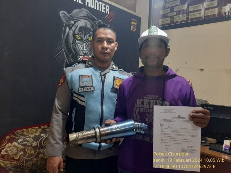 Polsek Cisurupan Kembali Razia Knalpot Tidak Sesuai Spesifikasi Teknis
