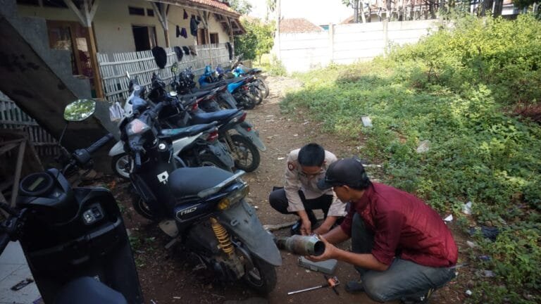 Polsek Cikelet Kembali Razia Knalpot Tidak Sesuai Spesifikasi Teknis