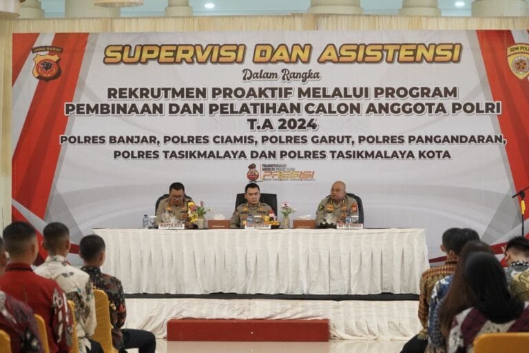 Kapolres Tasikmalaya Kota Hadiri Supervisi dan Asistensi Rekrutmen Proaktif Melalui Program Pembinaan Dan Pelatihan Calon Anggota Polri T.a 2024 Polda Jabar