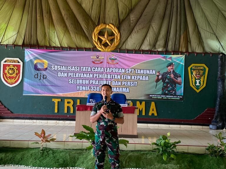 Yonif 330 Tri Dharma Gelar Sosialisasi SPT Tahunan