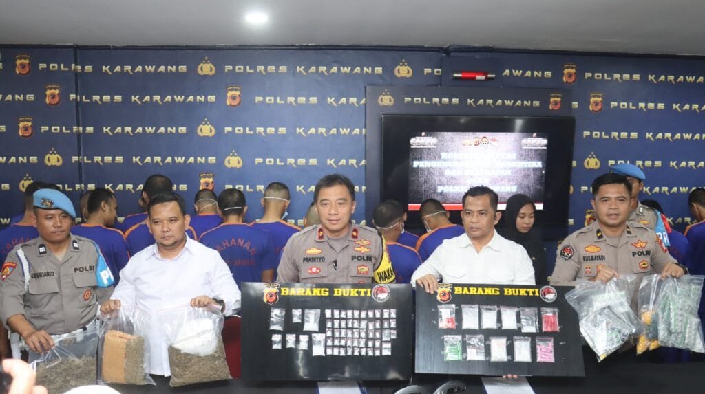 Satnarkoba Polres Karawang Berhasil Ungkap 18 Kasus Narkoba Dari 24 Tersangka