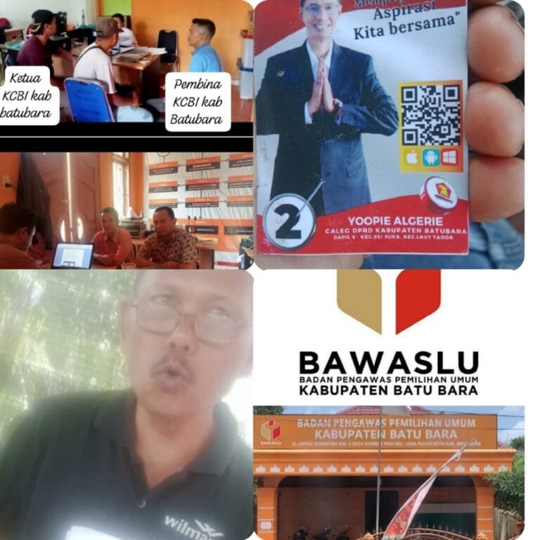 Ketua dan Pembina LSM KCBI Angkat Bicara Terkait Lambatnya Penindakan Dugaan Money Politics oleh Bawaslu Batubara