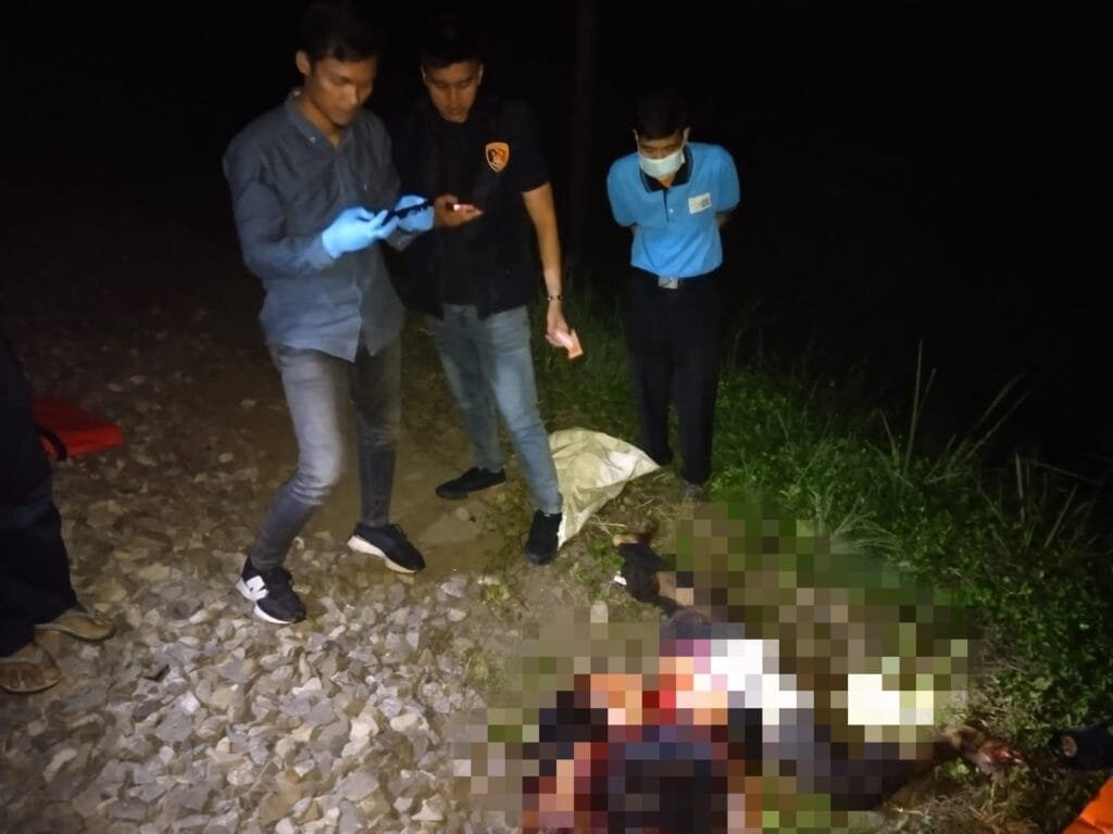 Sigap, Polsek Kadungora Evakuasi Korban Kecelakaan Kereta Api