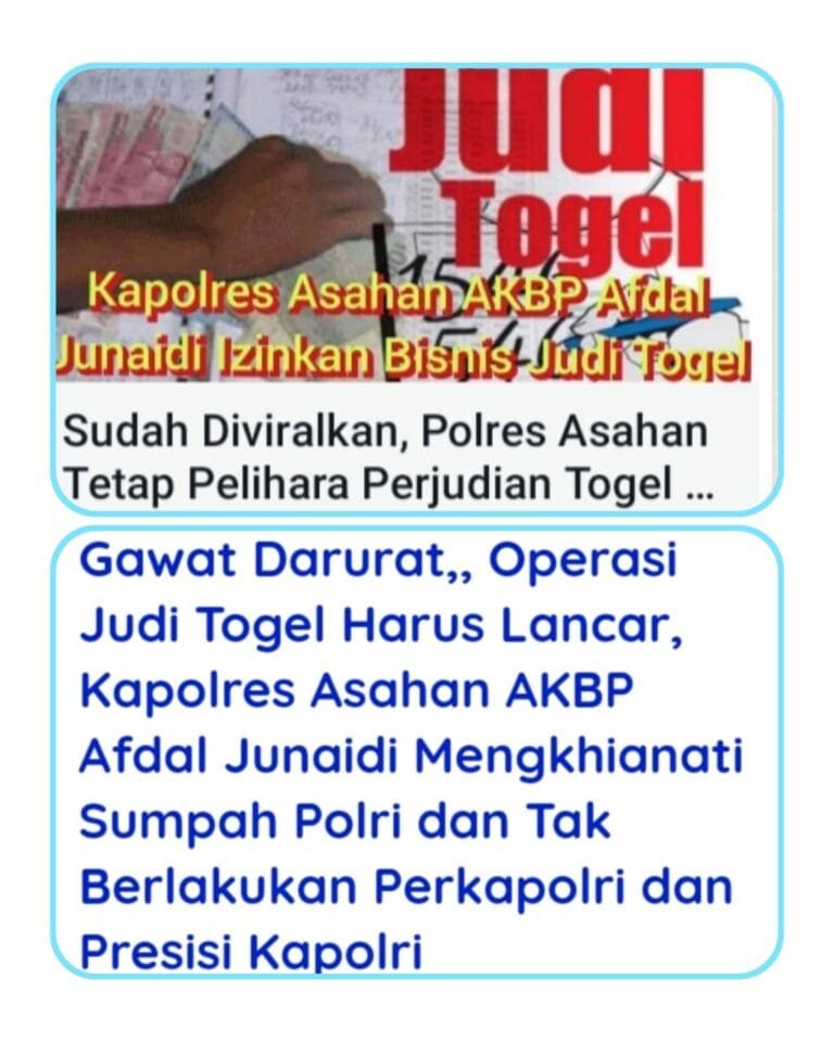 Perjudian Togel di Kabupaten Asahan Marak: Panggilan untuk Keadilan