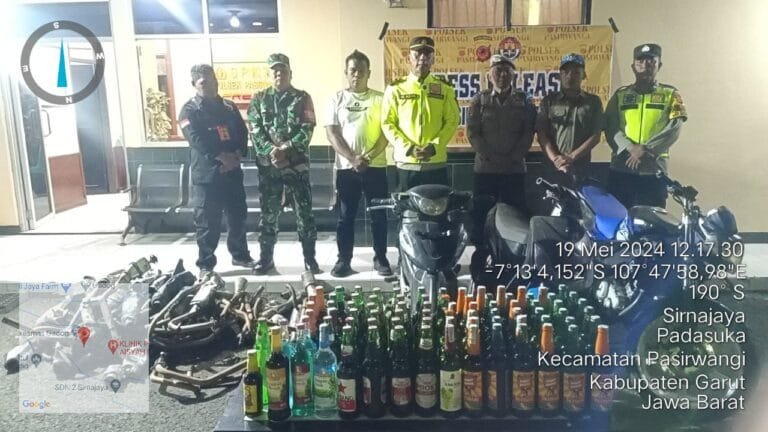 Ciptakan Situasi Yang Kondusif Polsek Pasirwangi Lakukan Patroli Lintas Sektoral