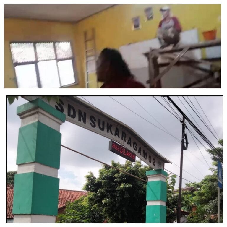 LSM Perkara Soroti Bobrok nya Pelaksanaan Pada Proyek Pemeliharaan Sekolah,SDN Sukaragam 02 Serang Baru Bekasi Abaikan K3.