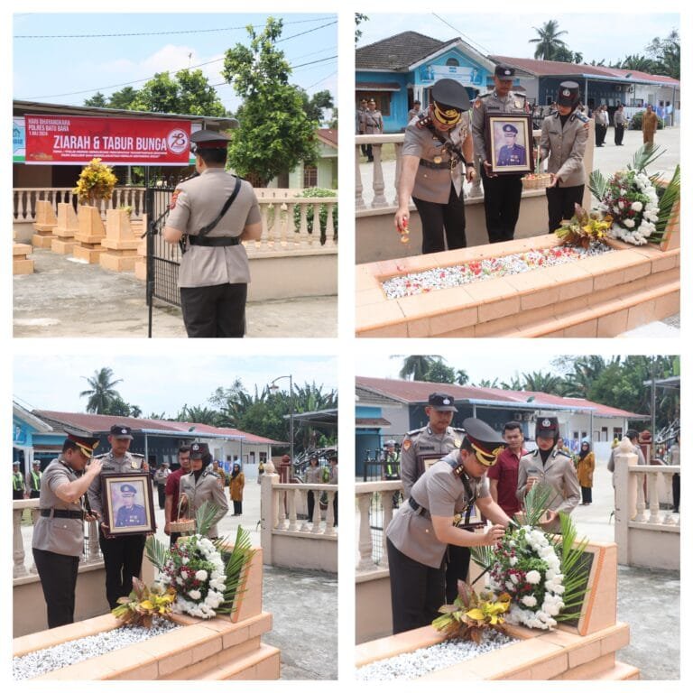 Peringati Hari Bhayangkara Ke-78, Kapolres Batu Bara Gelar Ziarah ke Makam Brigjen Pol Syahrul Zainal