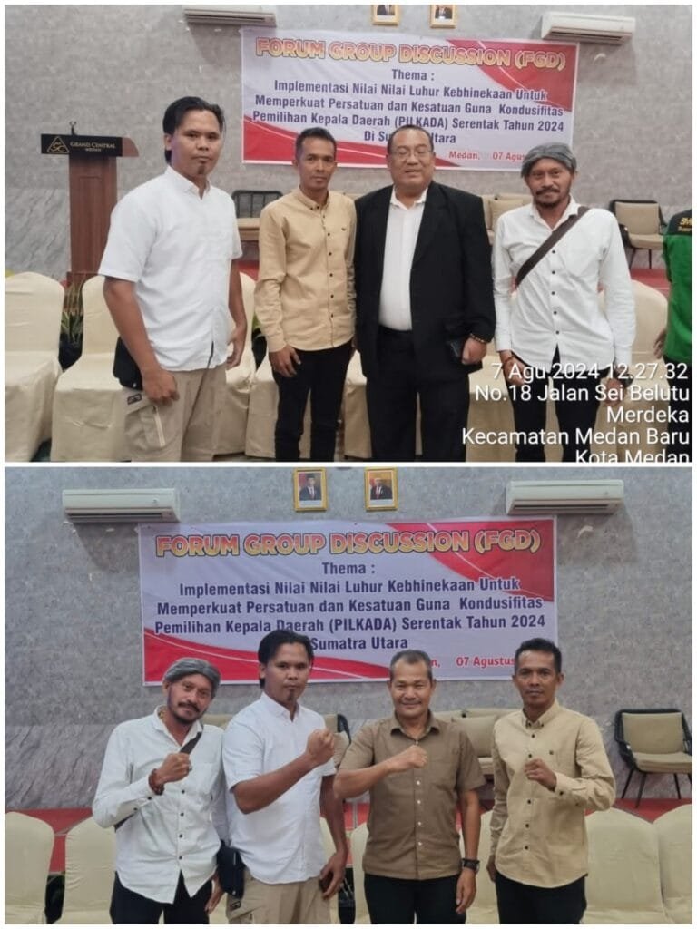 Keluarga PC LSM KCBI Kab Batu Bara Menghadiri Acara Forum Group Discussion Guna Kondusifitas Pemilihan Kepala Daerah Serentak 2024 Di Sumut