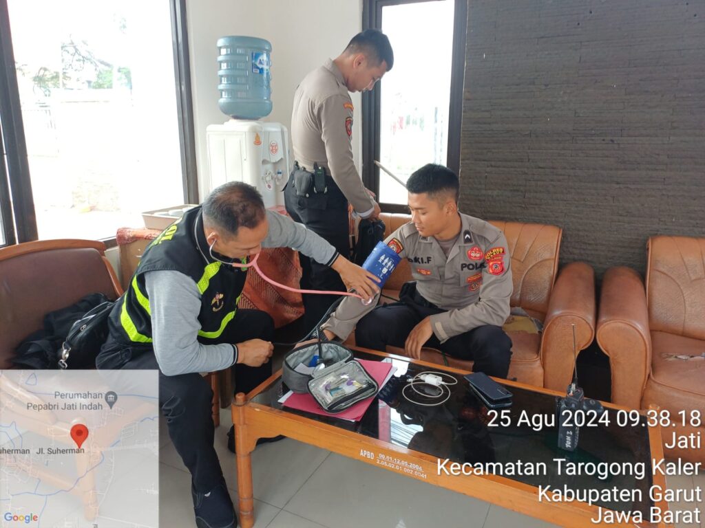 Sidokkes Polres Garut Laksanakan Pemeriksaan Kesehatan dan Patroli P3K 1 IMG 20240826 WA0051