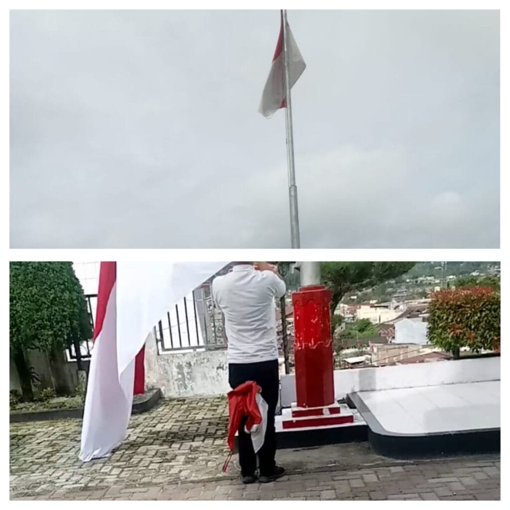 Viral: pelecehan terhadap Bendera Merah Putih Di Depan Kantor Bupati Tapanuli Utara, Oknum pegawai bupati malah balik tuding Wartawan Membuat Keributan.
