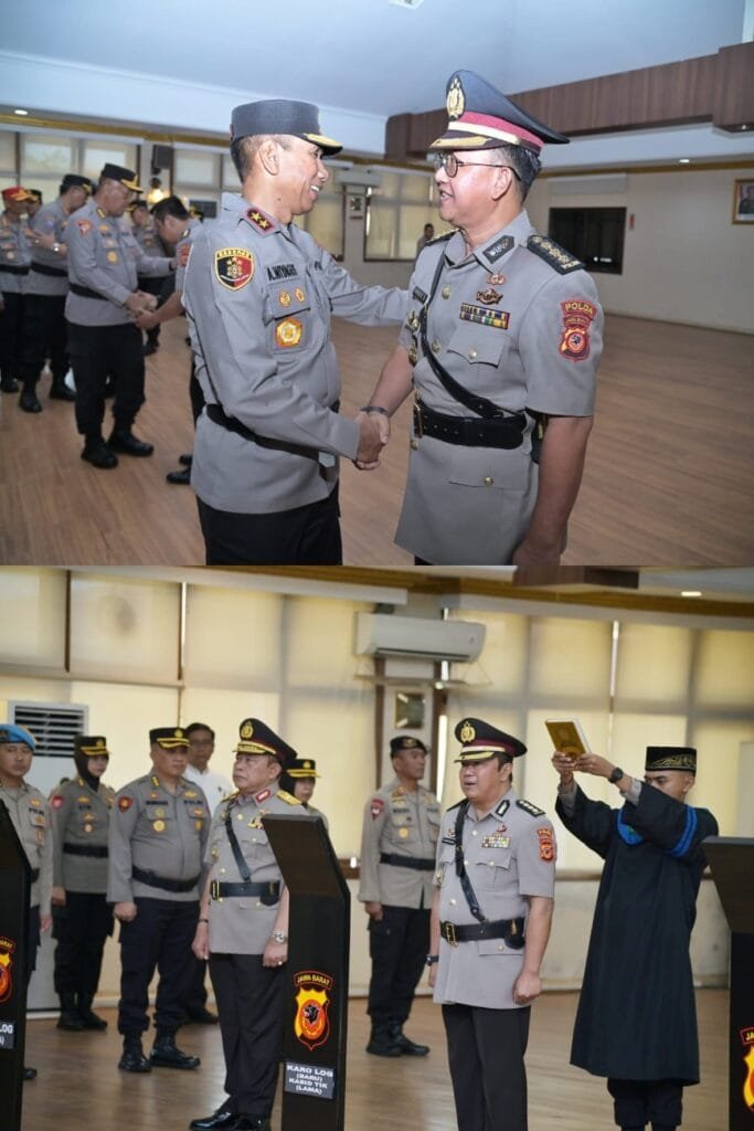 KAPOLDA JABAR PIMPIN UPACARA SERTIJAB PEJABAT UTAMA DAN KAPOLRES SUKABUMI