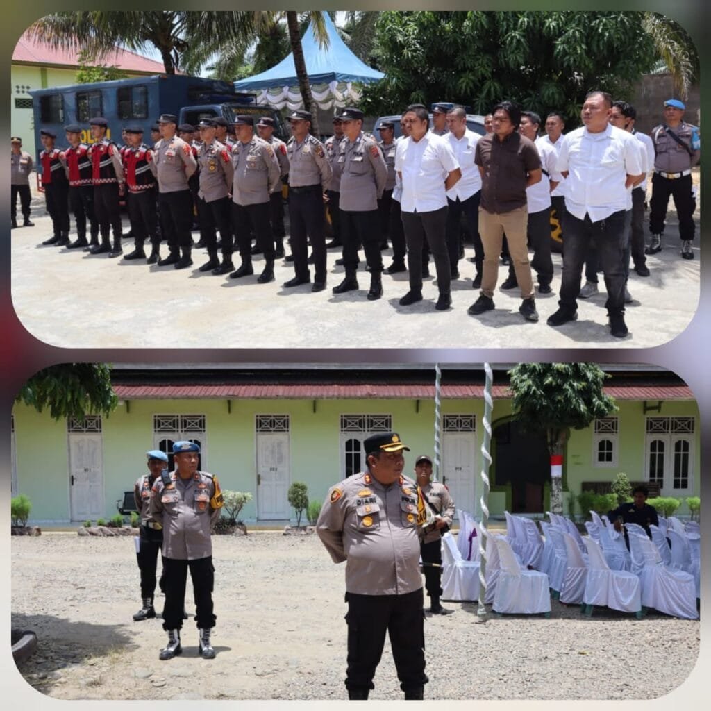 Polres Padang Lawas Melaksanakan Pengamanan Pengundian Dan Penetapan Nomor Urut