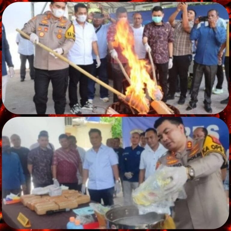 Selamatkan Anak Bangsa, Kapolres Batubara AKBP Taufik Pimpin Pemusnahan Barang Bukti