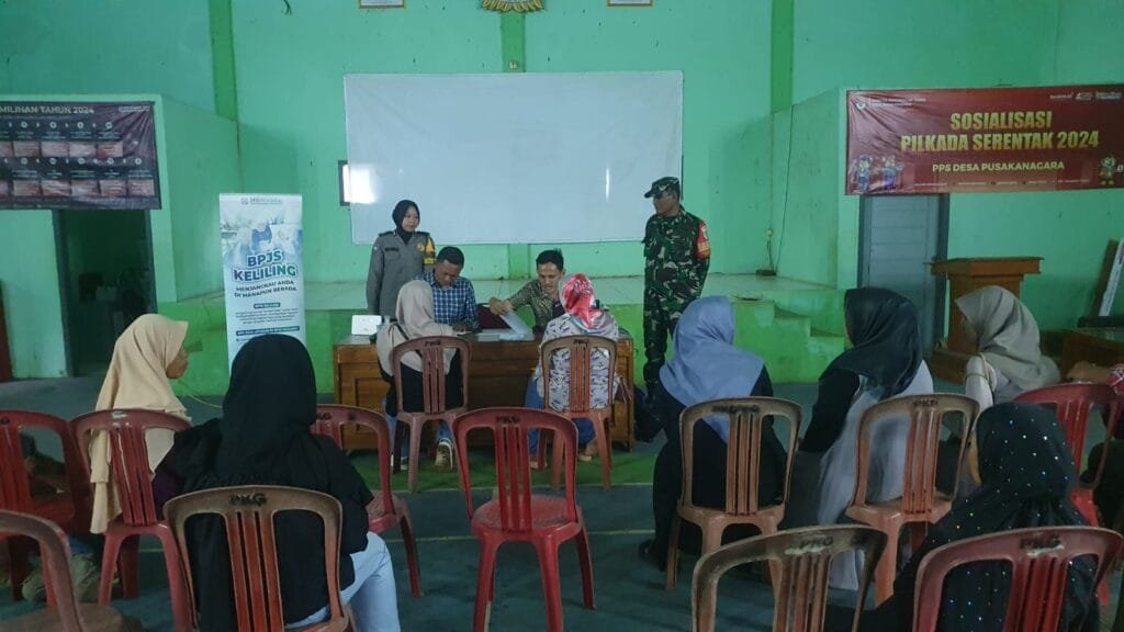 Polsek Ciamis Polres Ciamis Hadiri Penyuluhan BPJS ke Masyarakat Desa Pusakanagara