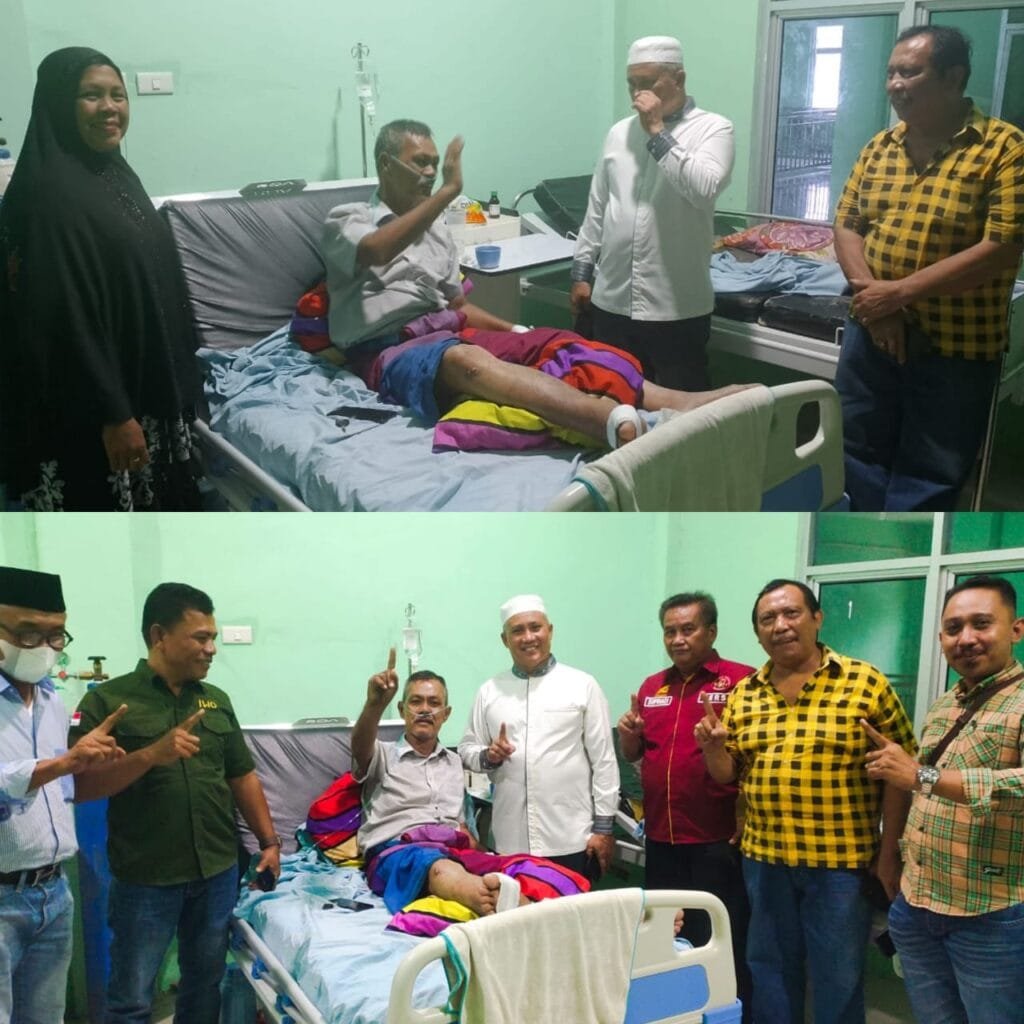 Cabup Batu Bara Darwis Kunjungi Ucok Kodam di Rawat di RSUD Batu Bara