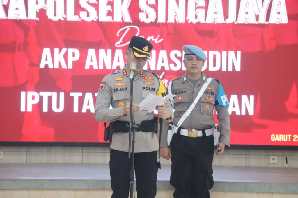 Kapolres Garut Pimpin Upacara Serah Terima Jabatan Kapolsek Singajaya 1 IMG 20241029 WA0011