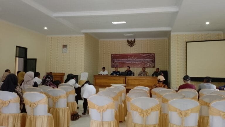 Polsek Rancah Polres Ciamis Hadiri Sosialisasi Pilkada Serentak Tingkat PPS Desa Kaso