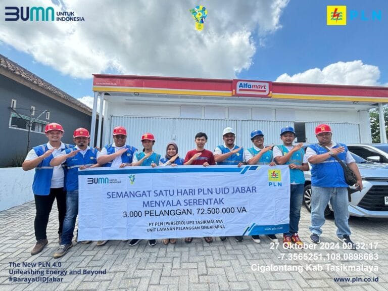 Salah Satu Wujud Peran BUMN Dalam Memperingati Hari Sumpah Pemuda dan Hari Listrik Nasional ke-79, PLN UP3 Tasikmalaya Gelar Penyalaan Listrik Serentak