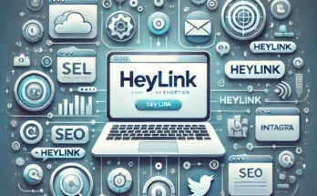 Heylink >> Rahasia Sukses Jasa Seo di Balik Link Pendek yang Efektif untuk Bisnis Digital 2025 1 Ilustrasi Heylink sebagai platform pemendek tautan untuk digital marketing dengan ikon media sosial dan analitik.