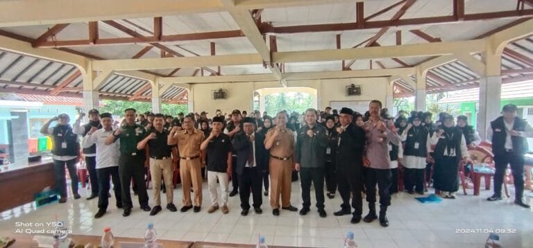 Polsek Pamarican Polres Ciamis Hadiri Pelantikan dan Bimtek PTPS Kecamatan Pamarican