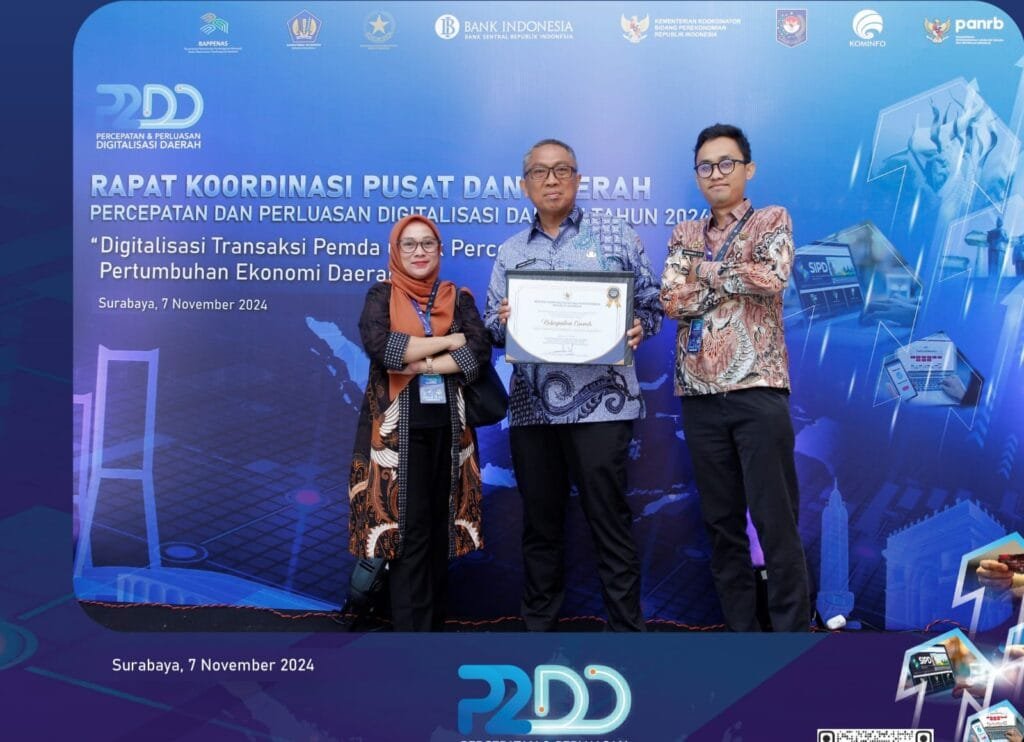 Pada Rakorpusda, Pemkab Ciamis Terima Piagam Penghargaan P2DD terbaik ke-II kategori Kabupaten Wilayah Jawa Bali