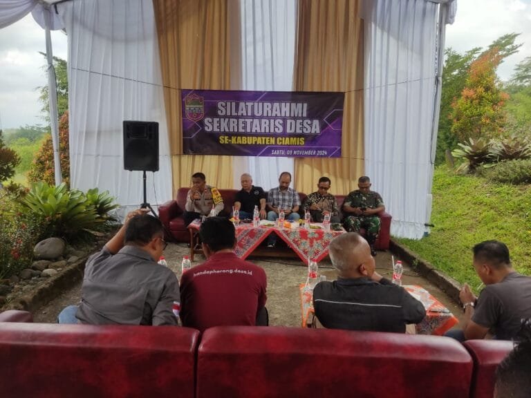 Ops Mantap Praja, Kapolsek Rajadesa Cooling System Saat Silaturahmi Sekdes se-Kabupaten Ciamis