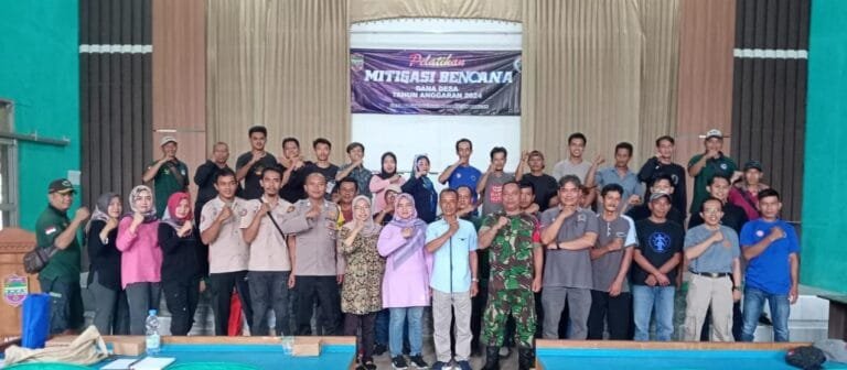 Polsek Rancah Polres Ciamis Hadiri Sosialisasi Mitigasi Bencana di Desa Bojonggedang