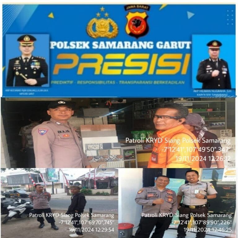 AKP Hilman Nugraha,SH. Besama Anggota, Laksanakan OPS KRYD Di Wilkum Polsek Samarang.