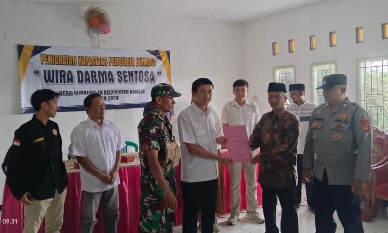 Perkuat Sinergitas, Polsek Kawali Polres Ciamis Ikuti Acara Tingkatkan Kapasitas Bumdes Winduraja