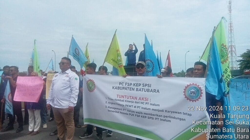 FSP KEP SPSI Demo PT Inalum Terkait Dugaan Pemberangusan Serikat