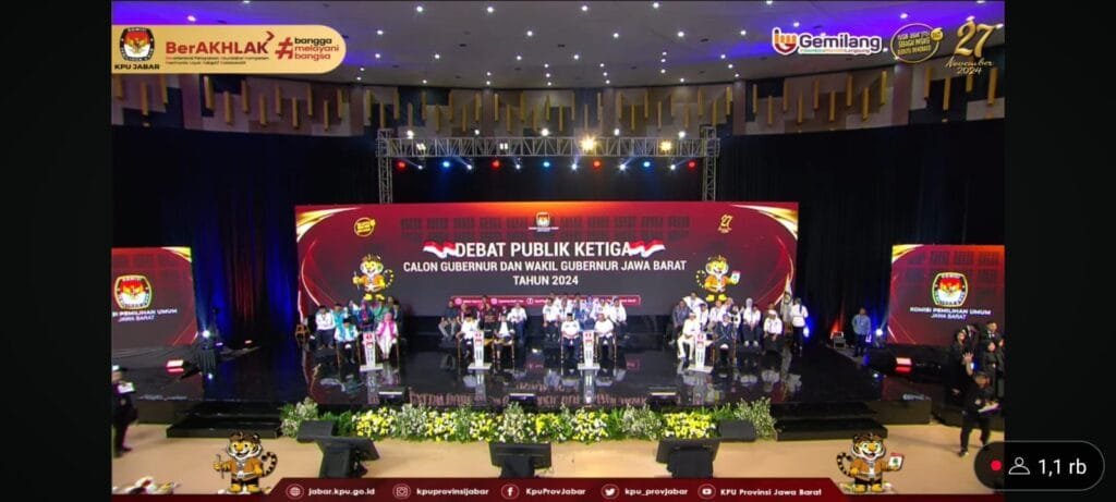 PENGAMANAN DEBAT PUBLIK PAMUNGKAS KE-3 PASANGAN CALON GUBERNUR DAN WAKIL GUBERNUR JABAR 2024 BERJALAN KONDUSIF