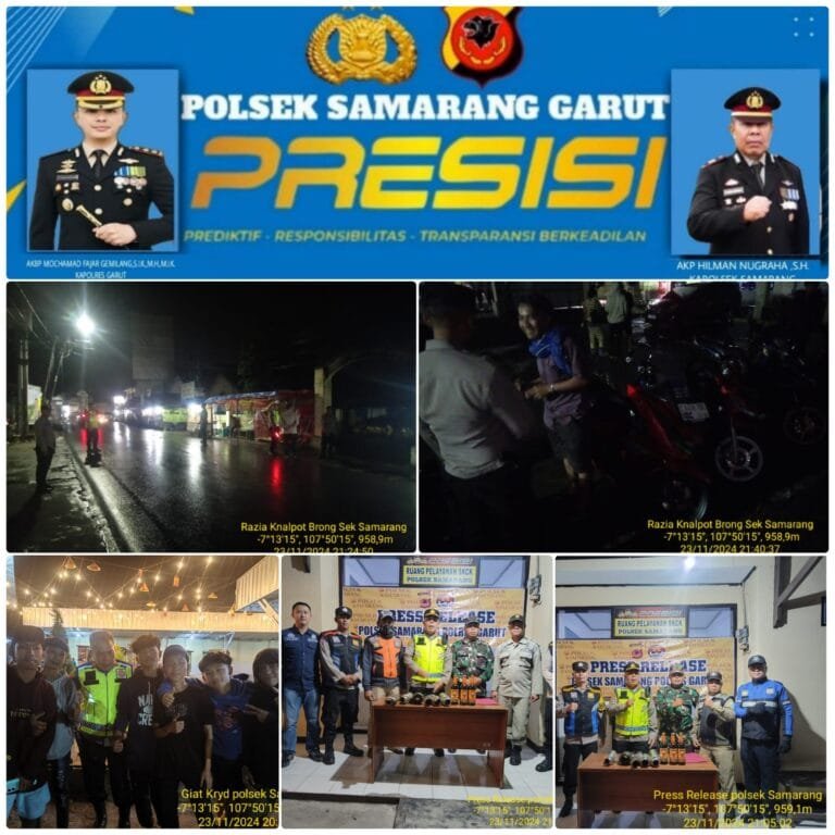 Giat Operasi KRYD Serentak, Dalka Cipta Kondisi di Wilayah Hukum Polsek Samarang.