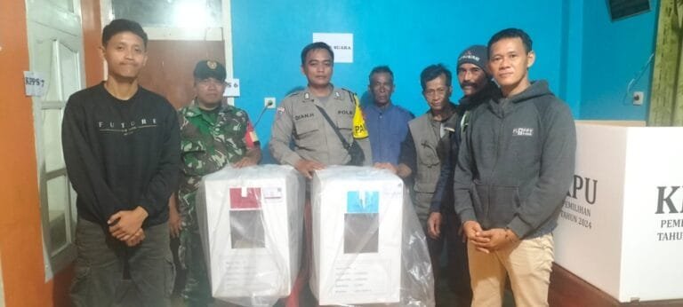 Hari Pencoblosan, Kapolsek Kawali Cek Peronel PAM TPS di Tiga Kecamatan