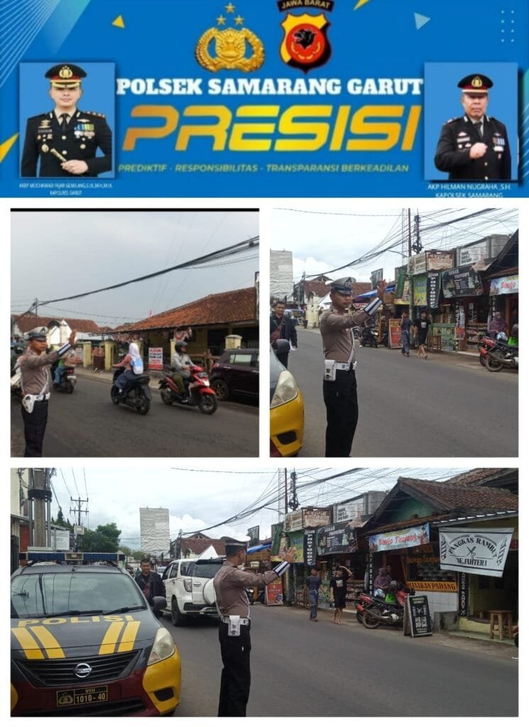 Berikan Rasa Aman Dan Nyaman, Polsek Samarang Melalui Anggota Laksanakan Pengaturan Lalin Pada Sore Hari