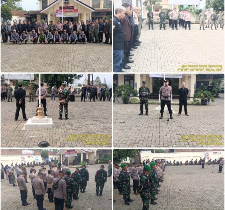 Polsek Samarang AKP Hilman Nugraha,SH.MH. Pimpin Apel Kesiapsiagaan Antisipasi Bencana Alam.