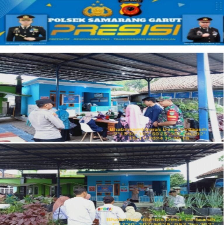 Polsek Samarang Giat Ngariung Kamtibmas, Dalka Ketahanan Pangan Dan Pemanfaatan Pekarangan Rumah Bergizi.