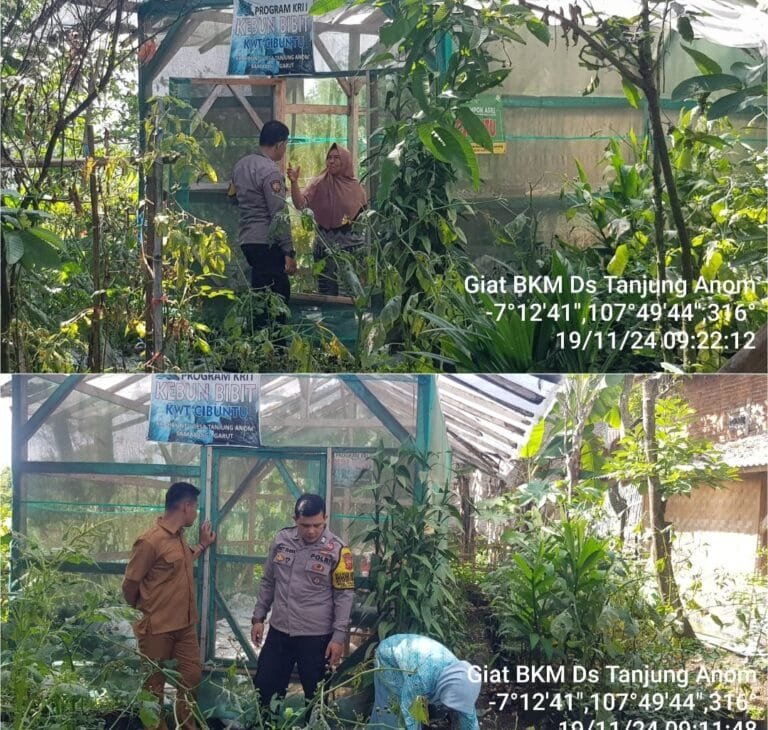 Kapolsek Samarang Giat Monitoring Pemanfaatan Pekarangan Rumah Dalam Rangka Ketahanan Pangan.
