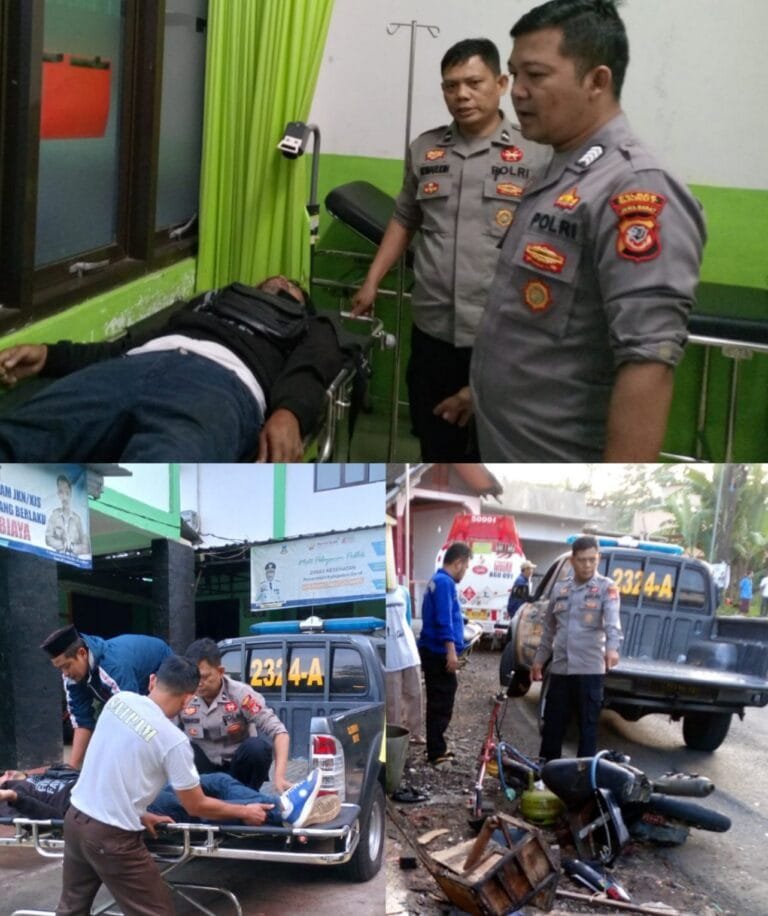Polsek Cisompet Evakuasi Korban Laka Lantas di Jalan Pameungpeuk – Garut