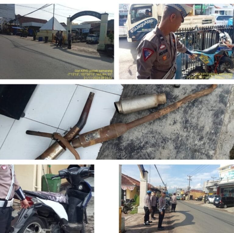 Polsek Samarang Bersama Anggota Gelar Operasi Knalpot Tidak Sesuai Spesifikasi Teknis.