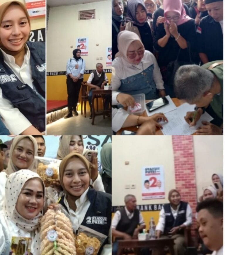 Putri Karlina Calon Wakil Bupati Garut No Urut 2 Hadiri Acara Undangan, Sekaligus Nge Bakso Bersama Masyarakat Dan Relawan.