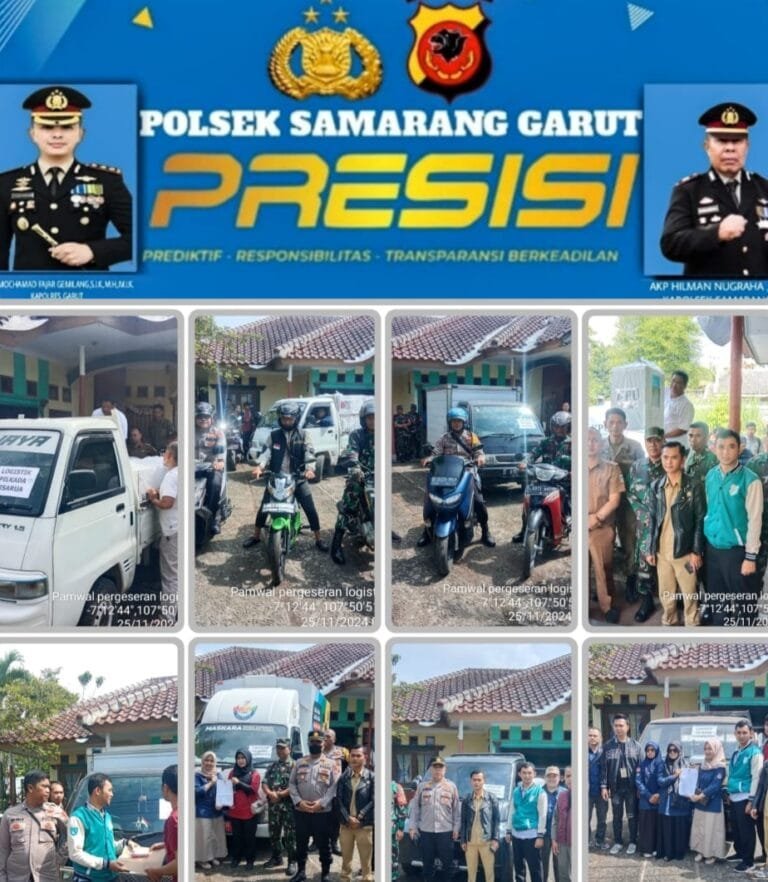 Polsek Samarang Giat Pengawalan Dan Pengamanan Pendistribusian Logistik Pemilihan Calon Gubernur Jabar