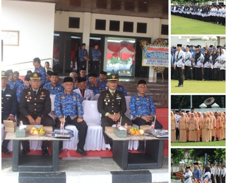 Dandim 0612/Tasikmalaya Hadiri Upacara Peringatan HUT Ke-53 KORPRI, Ke-79 PGRI, dan Ke-25 DWP Kota Tasikmalaya