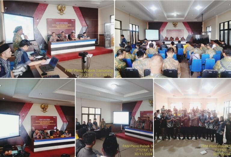 Polsek Samarang AKP Hilman Nugraha, SH. Hadiri Rapat Rekapitulasi Penghitungan Suara Pilkada.