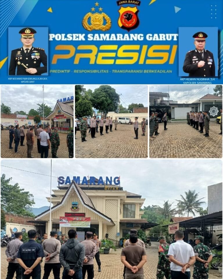Sinergitas TNI Polri, Polsek Samarang Pimpin Apel Pengamanan Penghitungan Suara Di Kec Samarang.