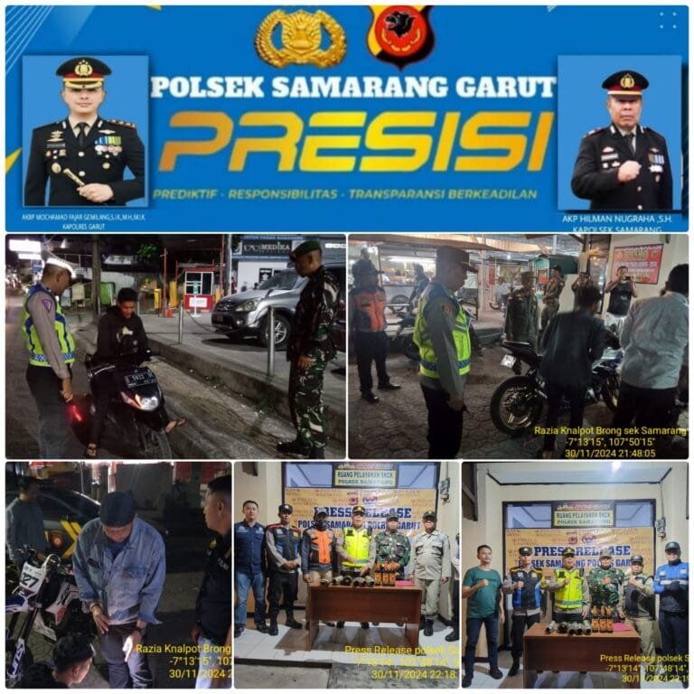 Polsek Samarang Gelar Press Release, Dalam Rangka Hasil KRYD Serentak