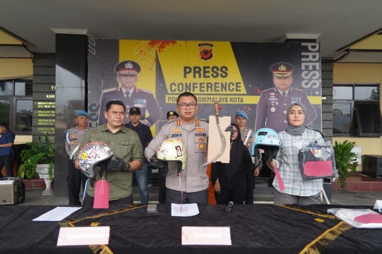 Press Rilis Kapolres Tasikmalaya Kota, Ungkap Kasus Pembacokan di Jalan Mayor SL Tobing, 5 Pelaku Diamankan