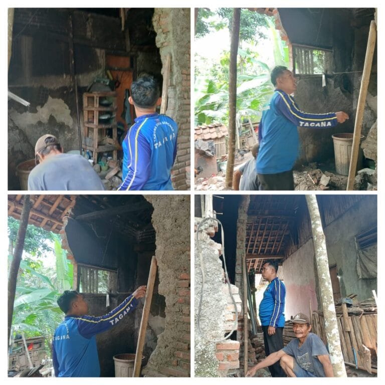 Dinding Rumah Milik JANA Warga Dusun Cilangkap Pasirnagara Ambruk Akibat Guyuran Hujan