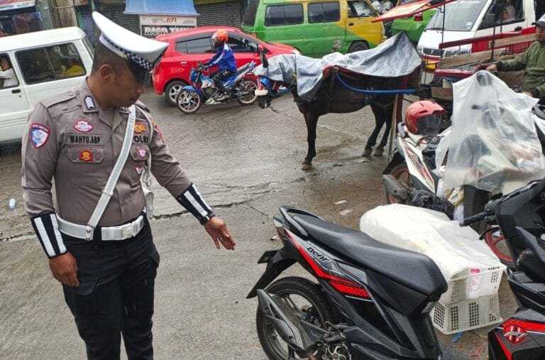Puluhan Knalpot Brong Kembali Diamankan Polsek Wanaraja