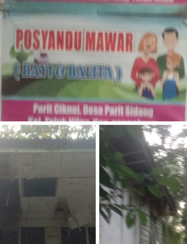 Pos Yandu Mawar Desa Parit Sidang Bangunan Fisiknya Kotor dan Tidak Terawat