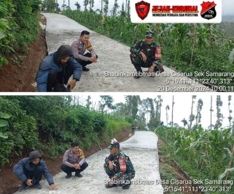Sinergitas TNI Polri, Ngariung Kamtibmas Bersama Warga, Polsek Samarang Dan Jajaran Gelar Sambang RW.